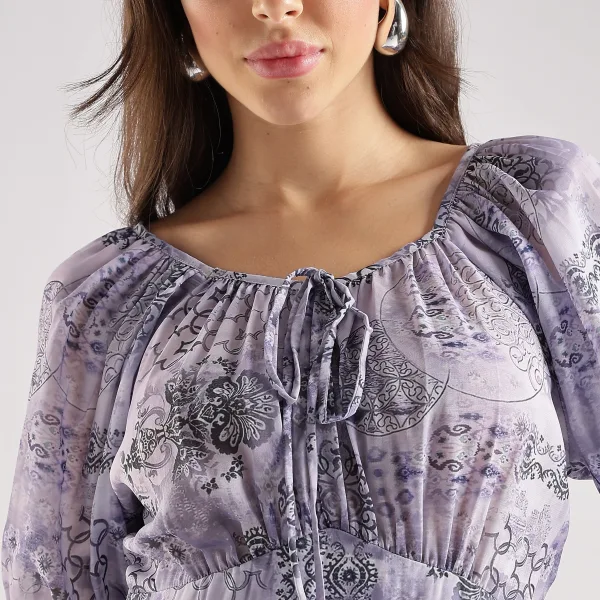 Printed Midi Dress for Women Comfortable Daily Wear