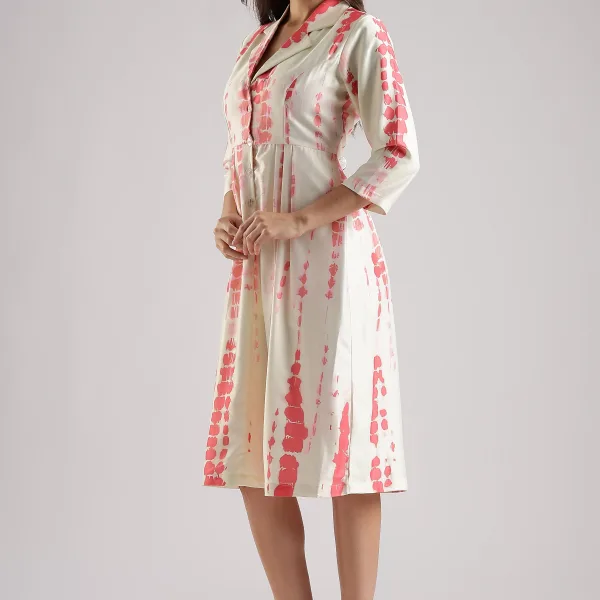 SHIBORI MIDI DRESS