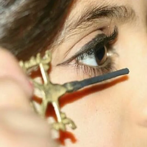 Mii Art Brass Surmedani With Funnel/Kuppi and Surma Use in Eye's Makeup[Size-13-cm]Pack OF 1 pcs Funnel,2 Surma Packed, 1 Brass Surmedani