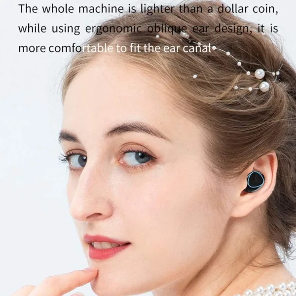 Wireless Bluetooth 5.0 In-Ear Earbuds – Mini Stereo with Mic