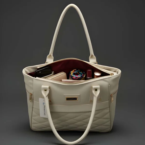 Premium Quality Women’s Stylish Handbag | Elegant PU Leather Shoulder & Tote Bag for Ladies | Spacious Multi-Compartment Design with Golden Hardware & Fur Ball Charm | Perfect for Office, Daily Use, Travel & Parties