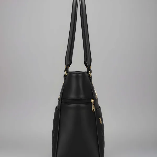 Premium Quality Women’s Stylish Handbag | Elegant PU Leather Shoulder & Tote Bag for Ladies | Spacious Multi-Compartment Design with Golden Hardware & Fur Ball Charm | Perfect for Office, Daily Use, Travel & Parties