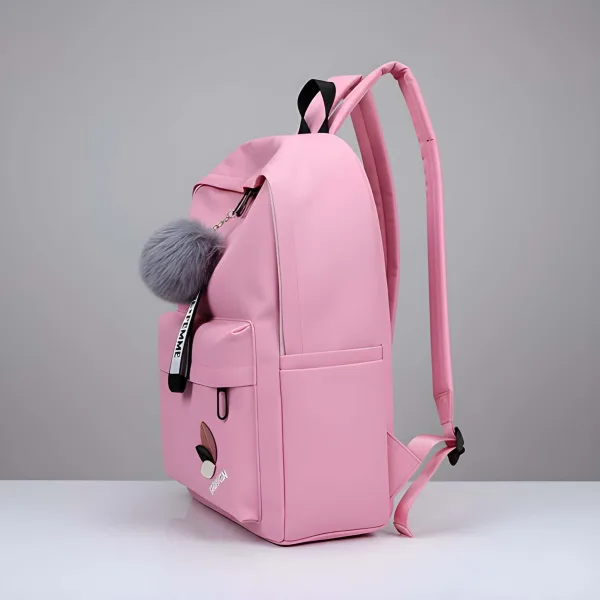 Latest Trendy Women’s Backpack | Lightweight & Durable PU Leather School/College Bag | Adjustable Straps with Dual Handles | Fashionable Solid Pattern Tote with Soft Texture, Front Pocket