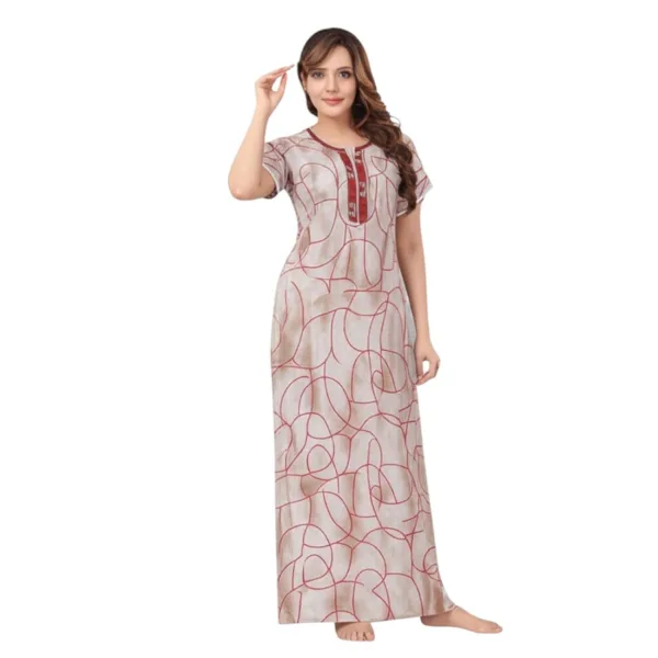 Women Alpine Nighty Lightweight Cotton Feel Night Dress