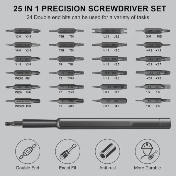 24 in 1 Mini Magnetic Precision Screwdriver Repair Tool Set