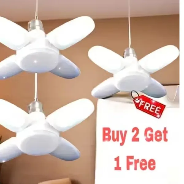 25 Watt 4 Fan LED Bulb Light For Home Decoration Pack of 3