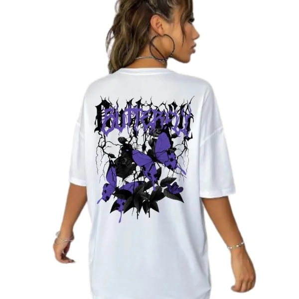 Women Over Size Stylish Graphic Tee for Women – 100% Cotton Printed T-Shirt