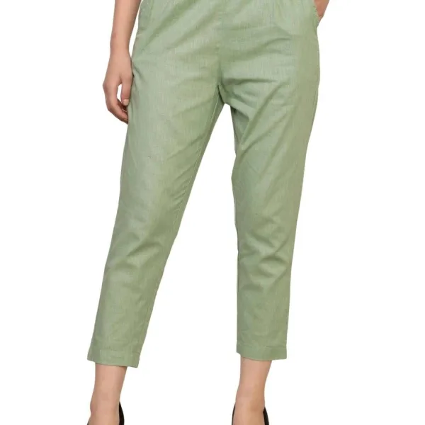 Women’s Linen Palazzo Pants – Effortless Style & Breathable Comfort | Green