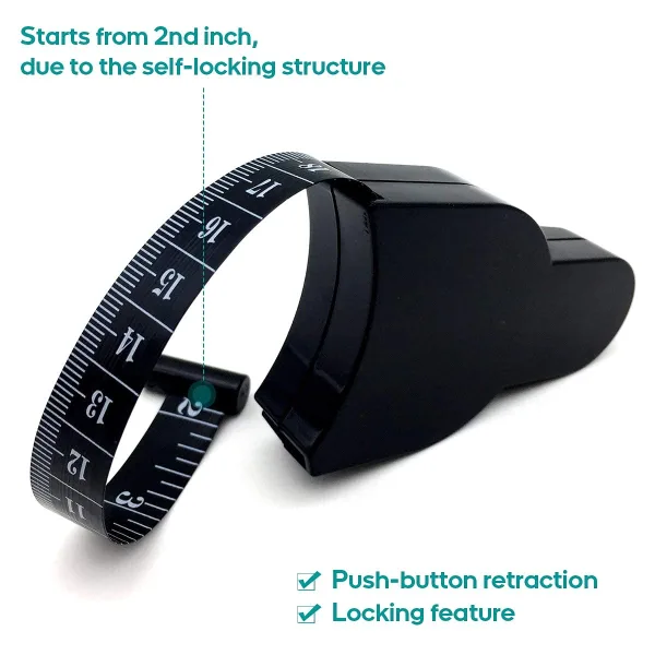 Body Measuring Tape with Lock Pin Retractable Fitness Tape