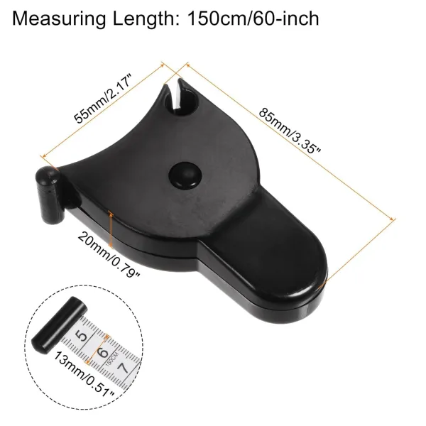 Body Measuring Tape with Lock Pin Retractable Fitness Tape