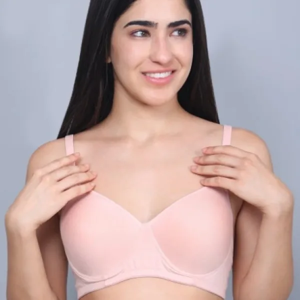 Bamboo Fabric Padded T Shirt Bra Full Coverage for Women