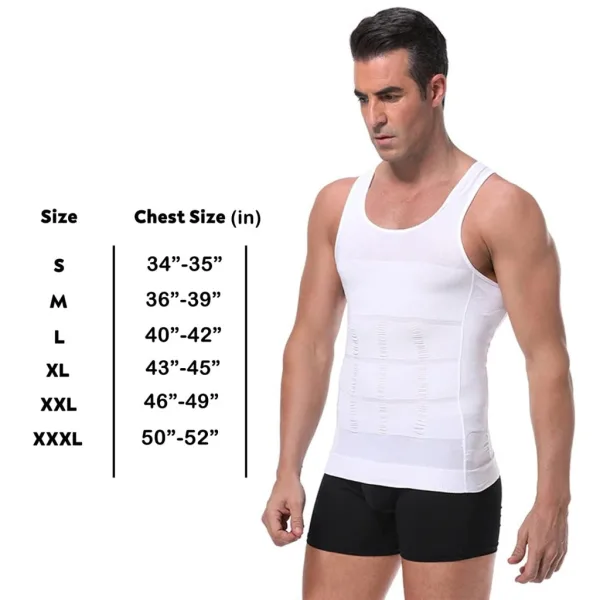 Premium Men’s Slimming Body Shaper Vest Shirt | Abs & Abdomen Slim Stretchable Tummy Tucker Compression Vest | Sleeveless Body Shapewear for Men