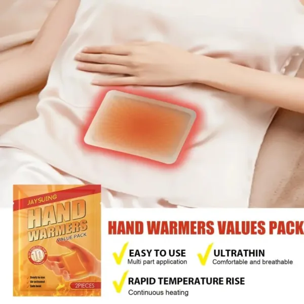 Hand Warmers Pack of 20 Pcs (10 Pairs) | Air Activated Disposable Self-Heating Body Warmer Patches | Long-Lasting Natural Heat Packs for Winter, Travel, Camping, Trekking & Outdoor Use