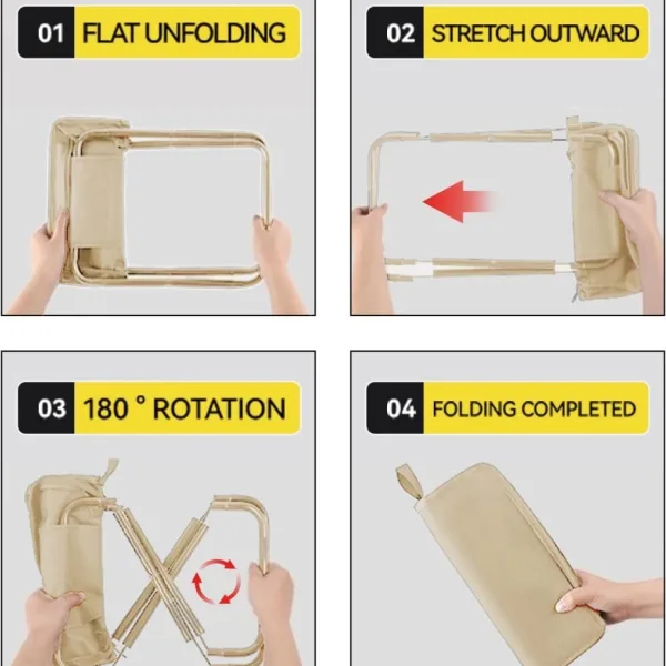 Portable Folding Stool with Zipper Bag for Outdoor Camping