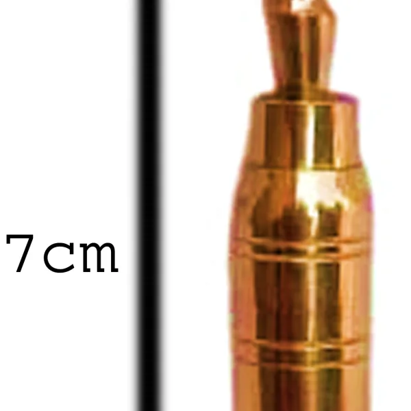 Brass Surmedani With Funnel/Kuppi And Surma Use In Eye's Makeup [Size-7-cm] Pack Of-1 Funnel, 2 Surma Packed,1 Brass Surmedani