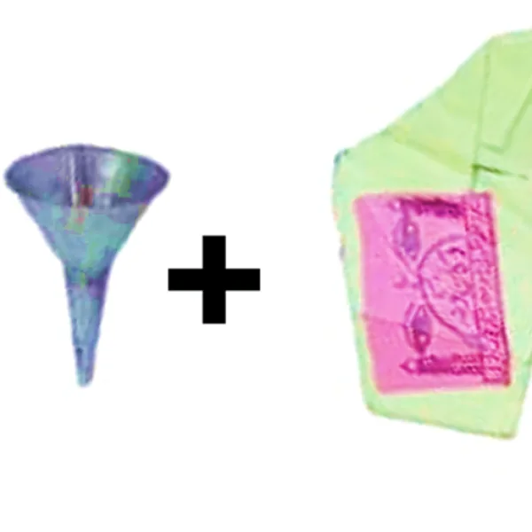 Brass Surmedani With Funnel/Kuppi And Surma Use In Eye's Makeup [Size-7-cm] Pack Of-1 Funnel, 2 Surma Packed,1 Brass Surmedani