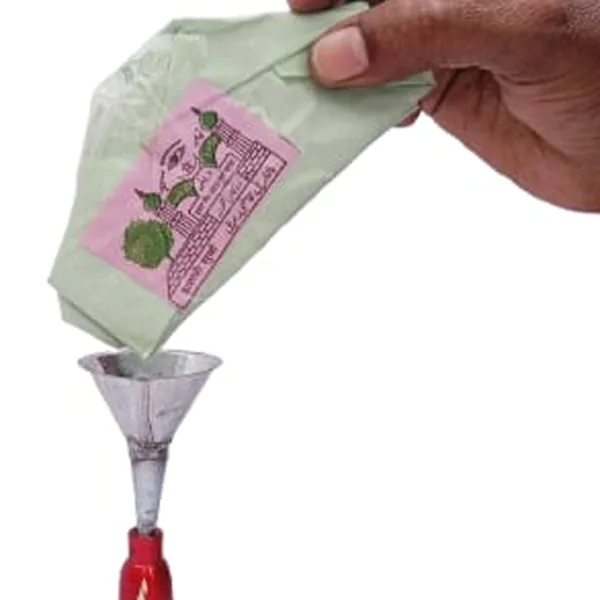 Brass Surmedani With Funnel/Kuppi And Surma Use In Eye's Makeup [Size-7-cm] Pack Of-1 Funnel, 2 Surma Packed, 1 Brass Surmedani