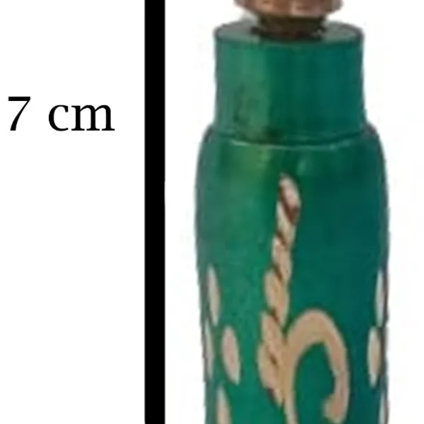 Brass Surmedani With Funnel/Kuppi And Surma Use In Eye's Makeup [Size-7-cm] Pack Of-1 Funnel, 2 Surma Packed, 1 Brass Surmedani