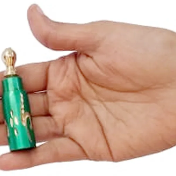 Brass Surmedani With Funnel/Kuppi And Surma Use In Eye's Makeup [Size-7-cm] Pack Of-1 Funnel, 2 Surma Packed, 1 Brass Surmedani