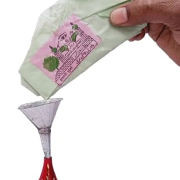 Brass Surmedani With Funnel/Kuppi And Surma Use In Eye's Makeup [Size-7-cm] Pack Of-1 Funnel, 2 Surma Packed, 1 Brass Surmedani