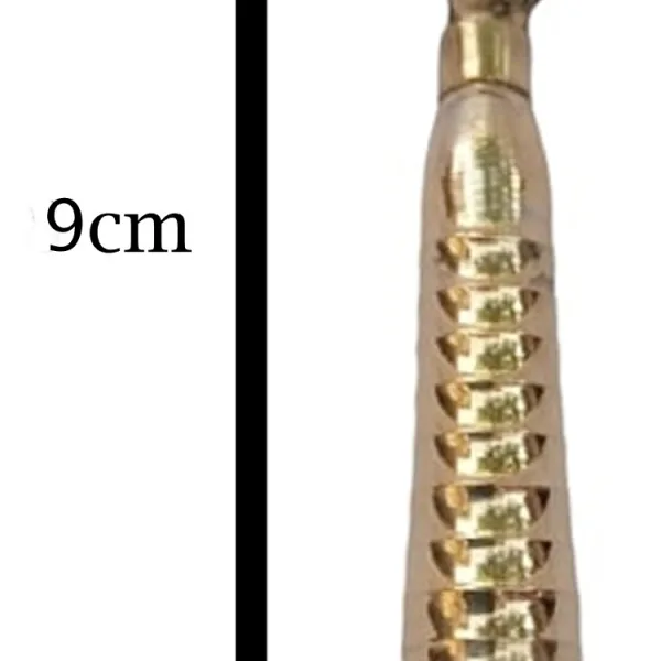 Brass Surmedani With Funnel/Kuppi And Surma Use In Eye's Makeup [Size-9-cm] Pack Of-1 Funnel, 2 Surma Packed,1 Brass Surmedani