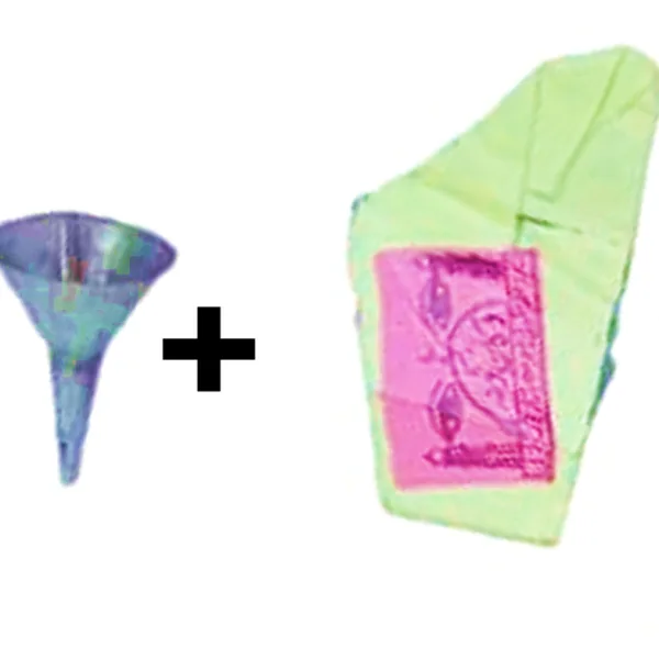 Brass Surmedani With Funnel/Kuppi And Surma Use In Eye's Makeup [Size-9-cm] Pack Of-1 Funnel, 2 Surma Packed,1 Brass Surmedani