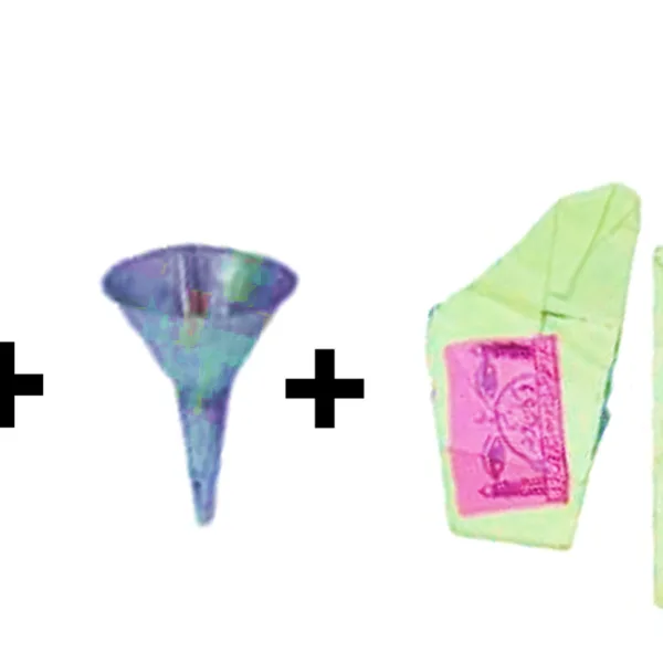 Brass Surmedani With Funnel/Kuppi And Surma Use In Eye's Makeup [Size-7-cm] Pack Of-1 Funnel, 2 Surma Packed,1 Brass Surmedani