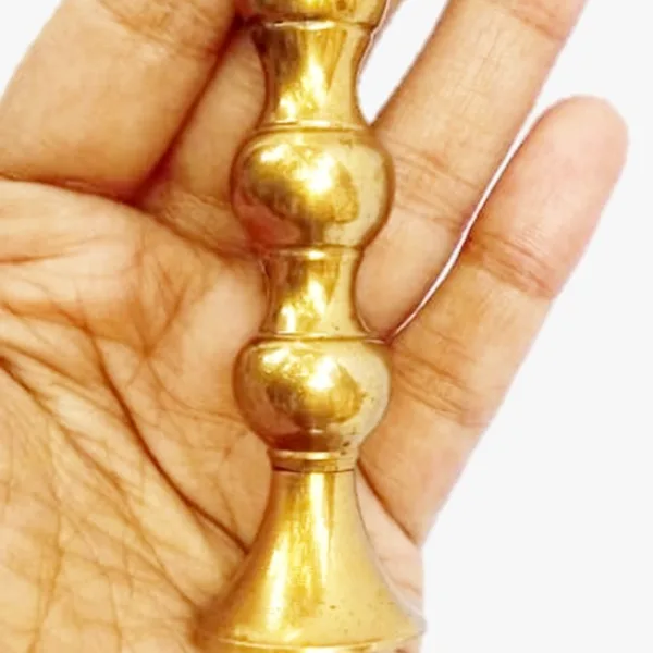 Brass Surmedani With Funnel/Kuppi And Surma Use In Eye's Makeup [Size-7-cm] Pack Of-1 Funnel, 2 Surma Packed,1 Brass Surmedani