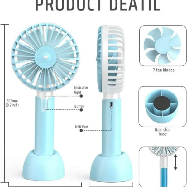 Portable USB Fan – Rechargeable Battery