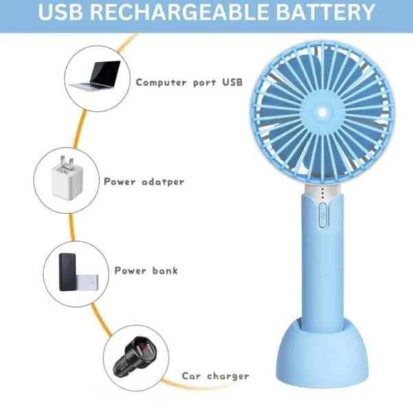 Portable USB Fan – Rechargeable Battery