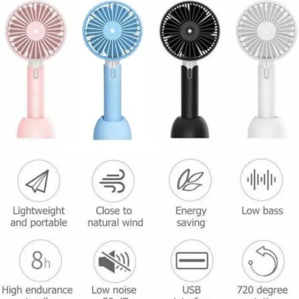 Portable USB Fan – Rechargeable Battery