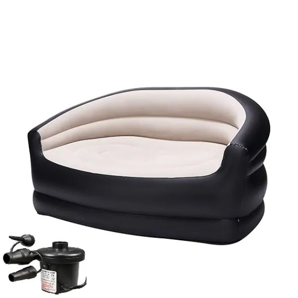Comfort Outdoor and Indoor Portable & Inflatable Double Size Air Sofa With Electric Air Pump