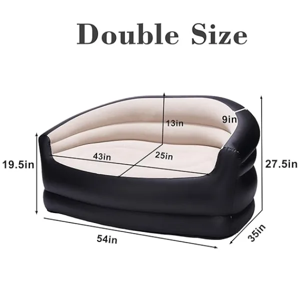 Comfort Outdoor and Indoor Portable & Inflatable Double Size Air Sofa With Electric Air Pump