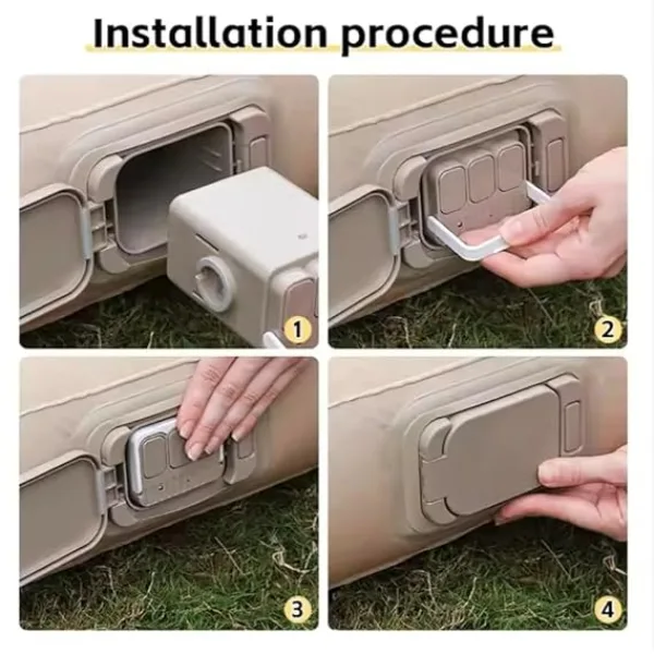 Single Air Bed, Inflatable Bed with Built-in Electric Pump, 3 Mins Quick Self-Inflation/Deflation Guest Air Mattress, Blow Up Bed for Home Portable Camping Travel 190x100x40cm 250kg MAX