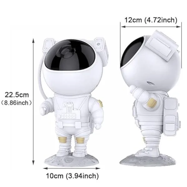 Astronaut Galaxy Projector with Remote Control – 360° Adjustable Timer Kids Astronaut Nebula Night Light, for Gifts,Baby Adults Bedroom, Gaming Room, Home and Party (Corded Electric)