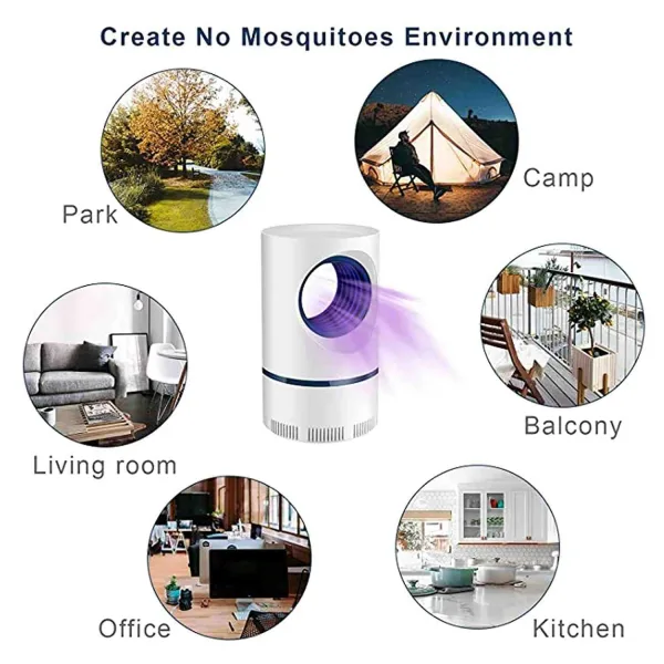 Eco-Friendly Electronic LED Mosquito Killer Machine Trap Lamp Theory Screen with USB-Powered Electronic Machine Ideal for Bedroom, Study Room and Living Room