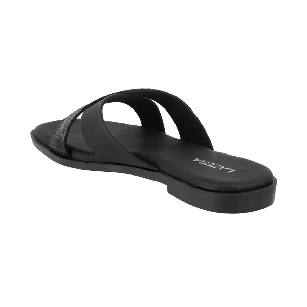 Women’s Comfort Cross-Strap Mules | Vegan Leather Slip-Ons | Cushioned Footbed