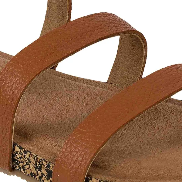 Women’s Triple Strap Slides | Mule Sandals with Contoured Footbed | Everyday Wear