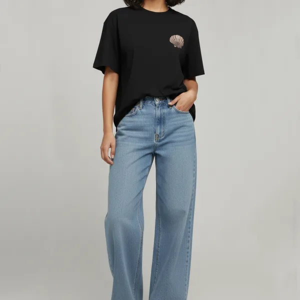 MERMAID GRAPHIC PRINTED OVERSIZED T-SHIRT