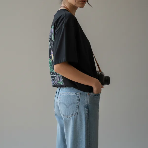 MERMAID GRAPHIC PRINTED OVERSIZED T-SHIRT