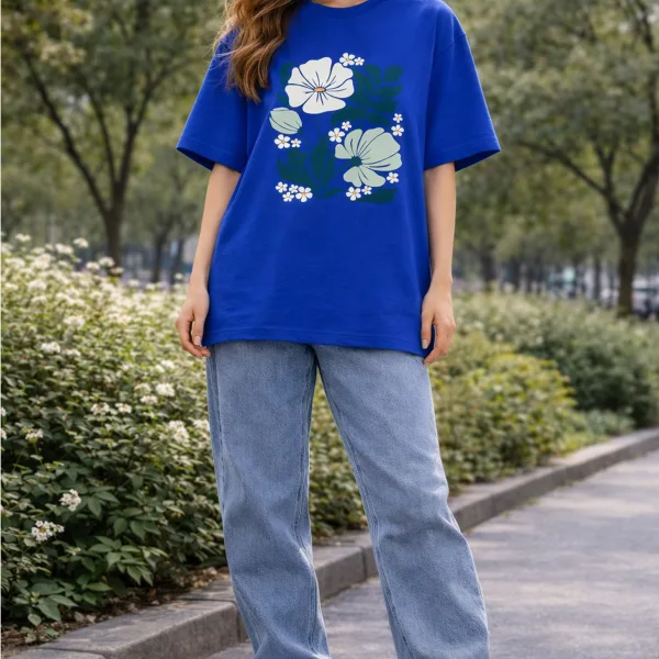 FLORA VIBE GRAPHIC OVERSIZED T-SHIRT