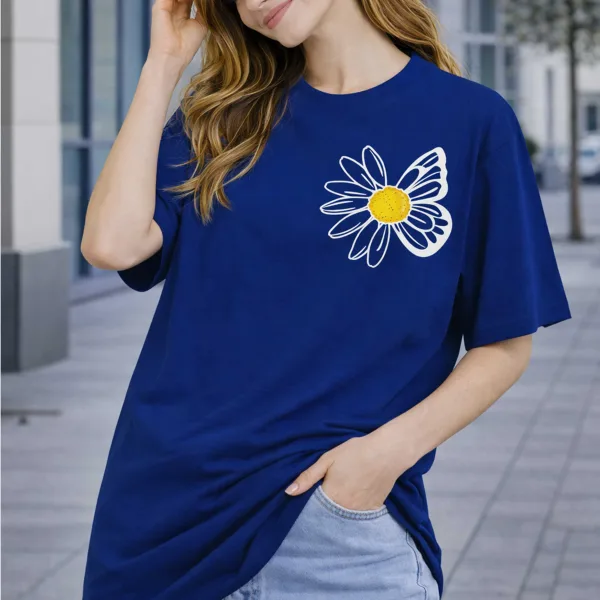 BUTTERFLY GRAPHIC PRINTED OVERSIZED TEE