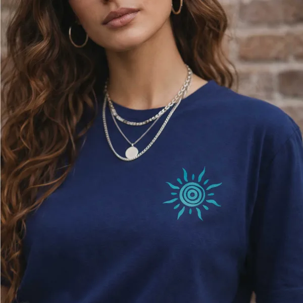 BLUE SPIRAL OVERSIZED TEE
