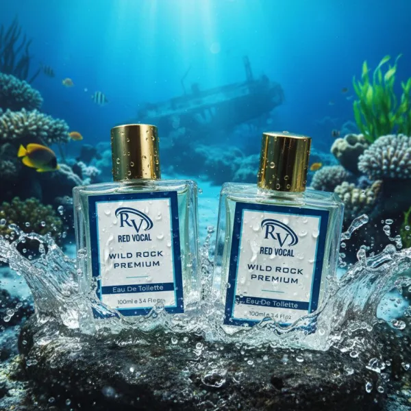 Red Vocal Wild Rock Premium Perfume Eau De Toilette for Men – 100ml Bold, Fresh & Long-Lasting Set of 2 Fragrance