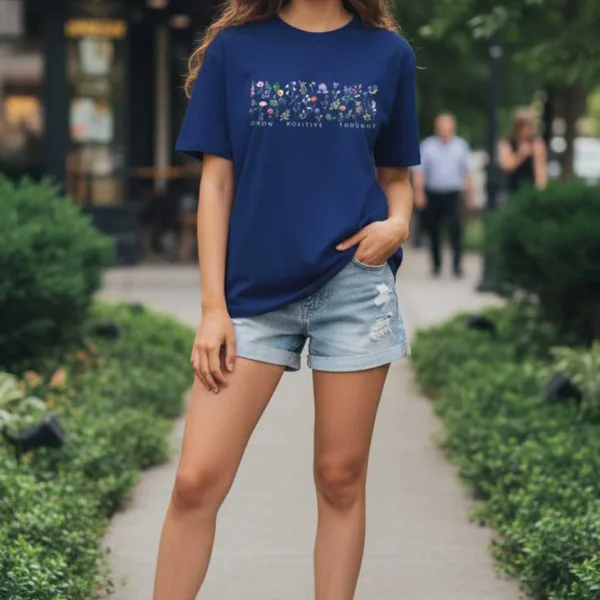 BOTANICAL GRAPHIC PRINTED OVERSIZED T-SHIRT