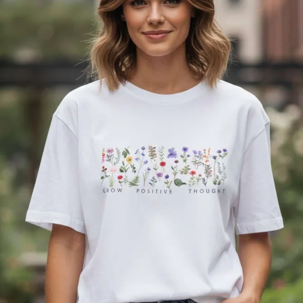 BOTANICAL GRAPHIC PRINTED OVERSIZED T-SHIRT