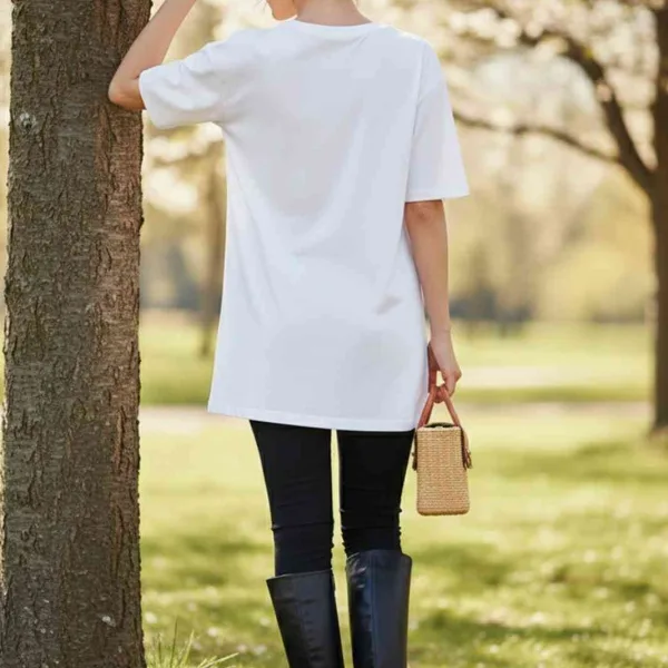 FLOWER PRINTED OVERSIZED T-SHIRT