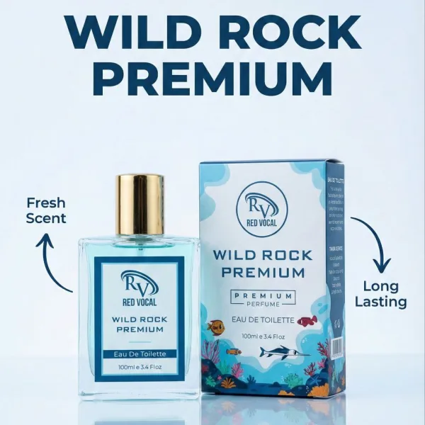 Red Vocal Wild Rock Premium Perfume Eau De Toilette for Men – 100ml Bold, Fresh & Long-Lasting Fragrance