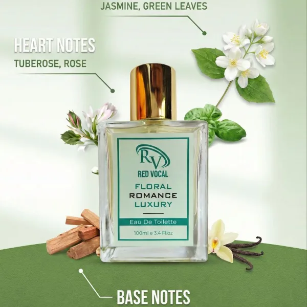 Red Vocal Floral Romance Luxury Premium Perfume Eau De Toilette – Women’s 100ml Elegant & Long-Lasting Fragrance
