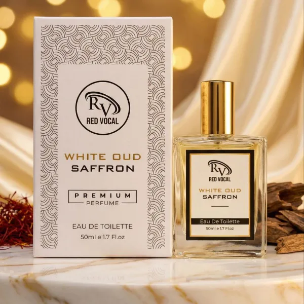 Red Vocal White Oud Saffron Premium Perfume Eau De Toilette 50ml –  Luxury Fragrance For Unisex